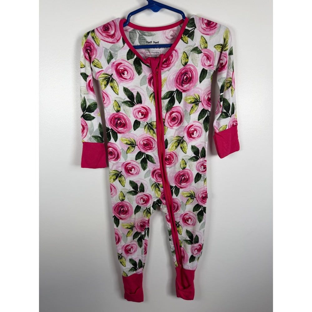 Little Sleepies Roses Bamboo Zippy 6-12 Months